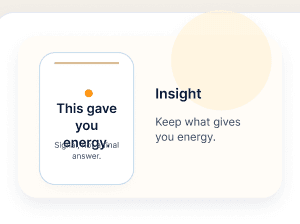INLUME insight screen summarizing what you noticed after an experiment, with a button to try another small action.